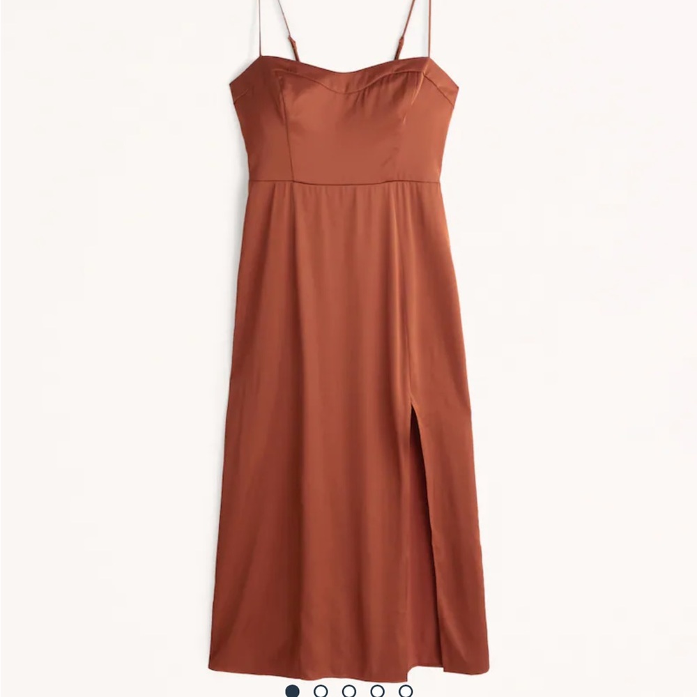 Abercrombie satin high slit dress
